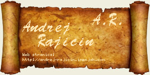 Andrej Rajičin vizit kartica